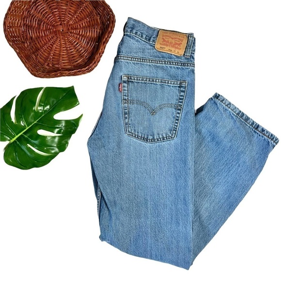 Vintage 90s Levi’s 550 Relaxed Denim Loose Fit Baggy Jeans Size 18 Regular Kids - Picture 2 of 16